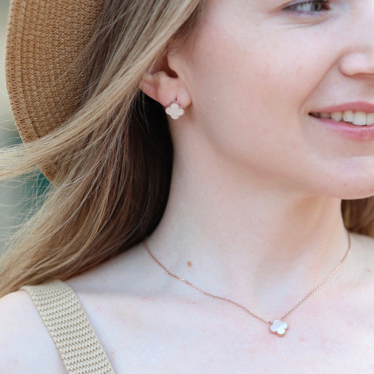 Luxury Gold-Plated Sterling Silver Jewelry Set with Mother of Pearl | Позолочений комплект зі срібла з перламутром|338