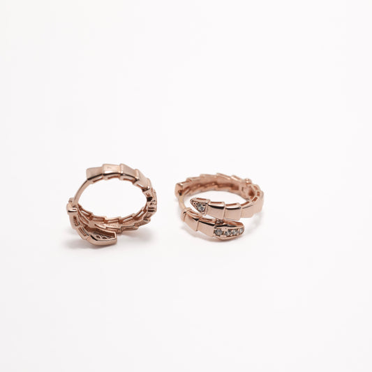 Gold-Plated Zirconia Huggie Earrings , 925 Silver , 529