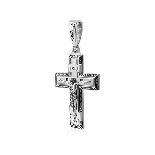 Statement Silver Cross Pendant in 925 sterling silver