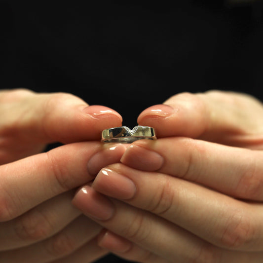 Heart Zirconia Ring — Rhodium-Plated 925 Silver — 536