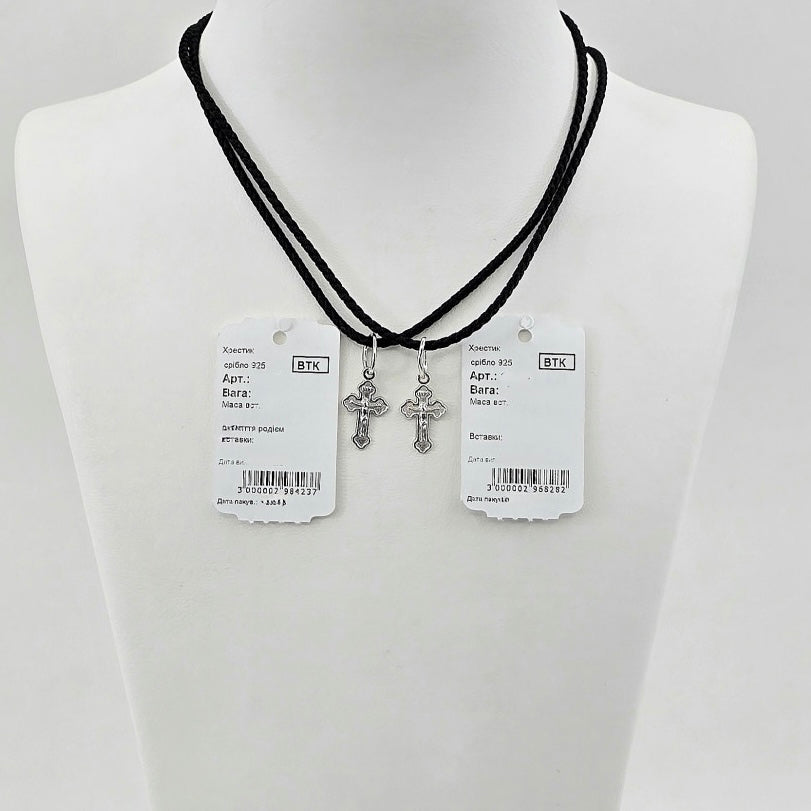 925 sterling silver petite silver cross pendant