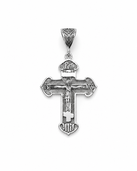 Textured Cross Pendant in 925 sterling silver